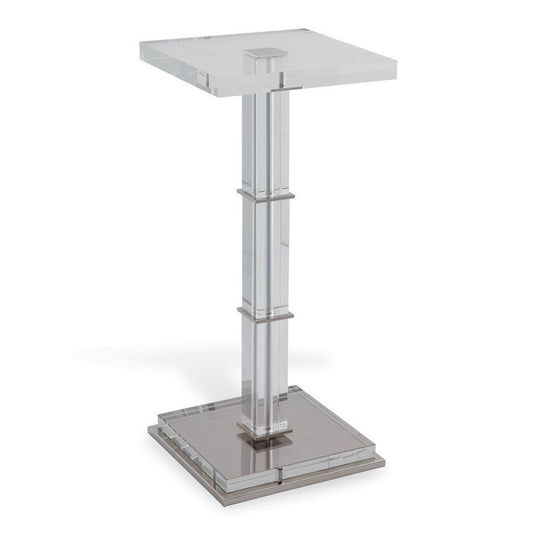 Port 68 Blake Accent Table Clear, Polished Nickel