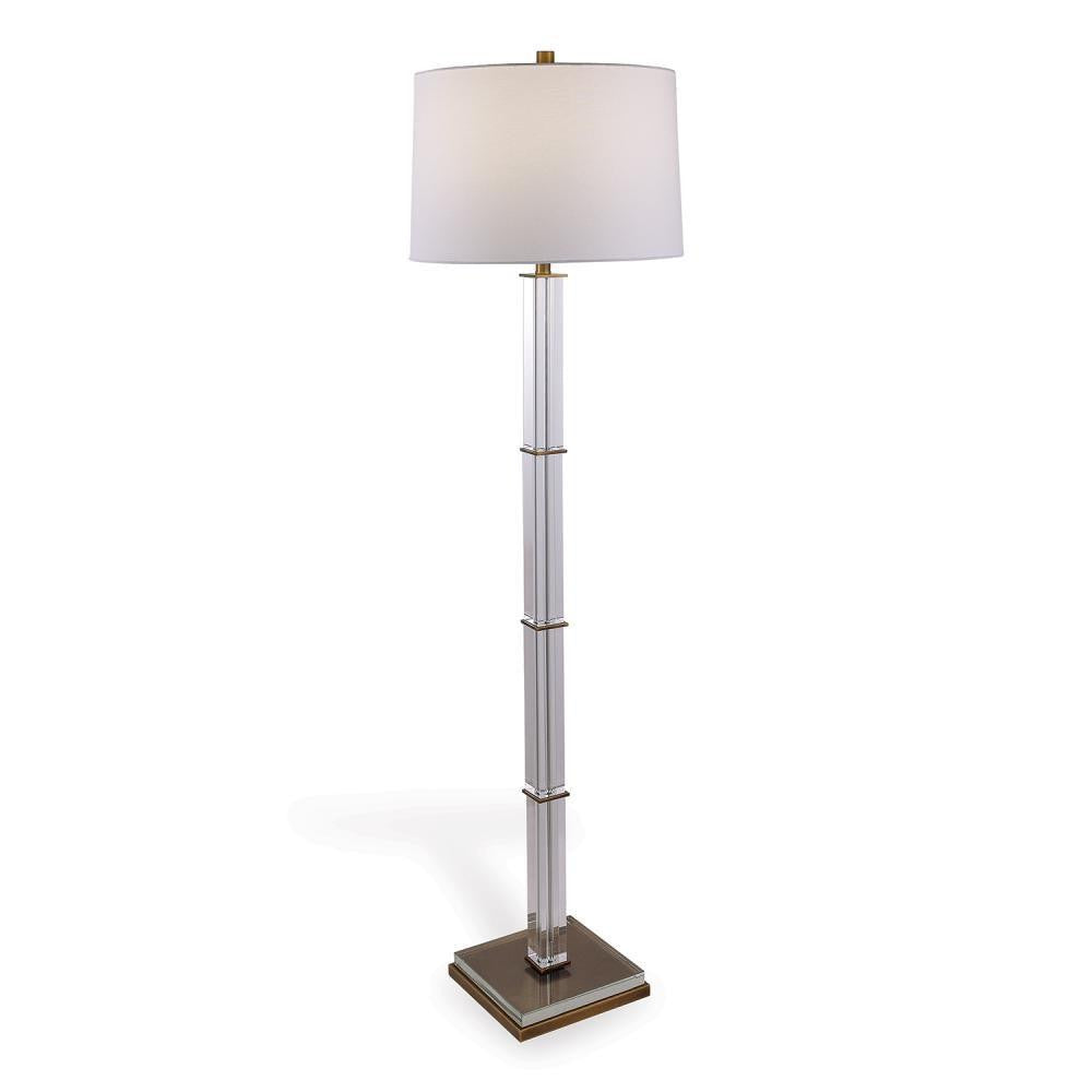 Port 68 Blake Floor Lamp Clear, Aged Brass