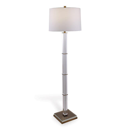 Port 68 Blake Floor Lamp Clear, Aged Brass