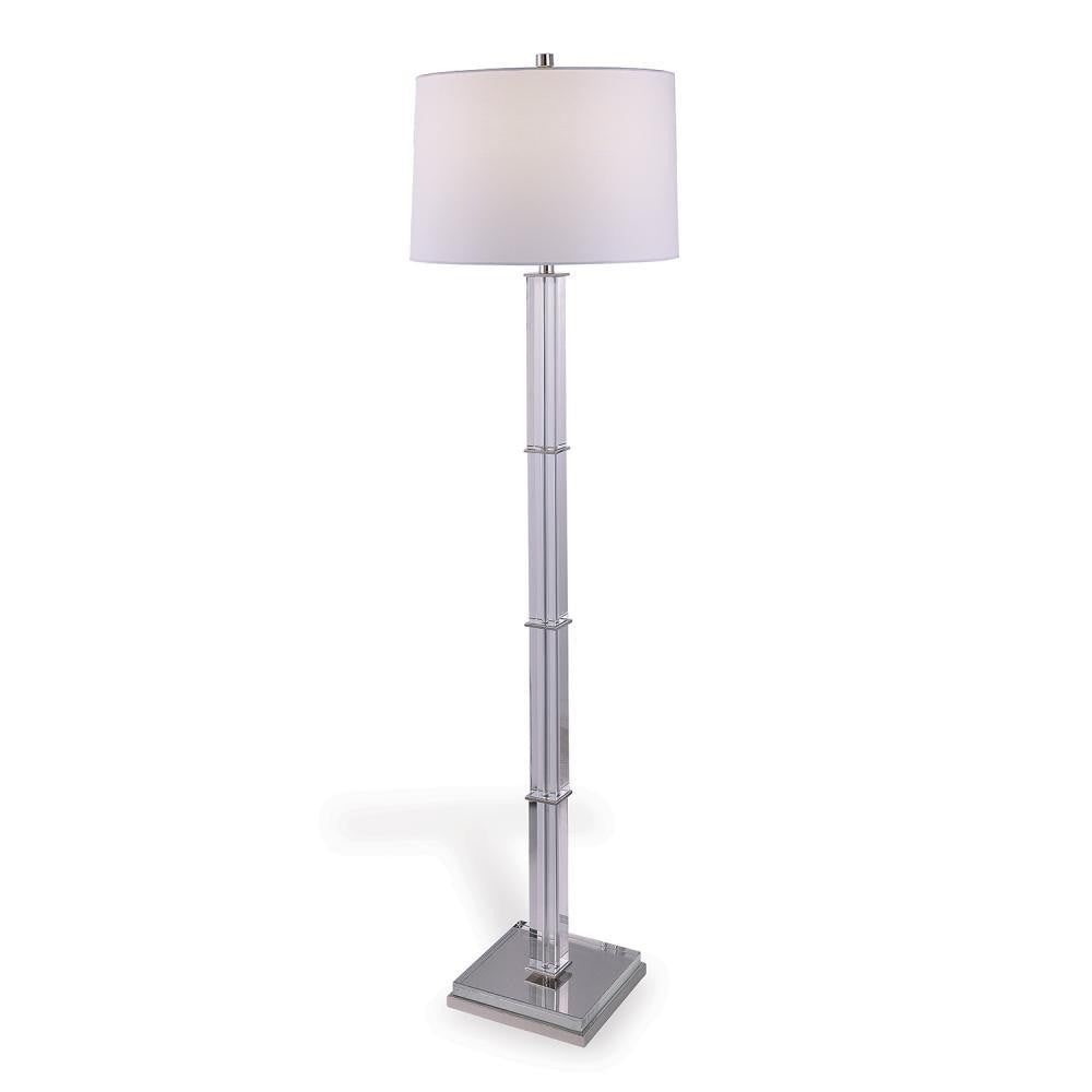 Port 68 Blake Floor Lamp Clear, Polished Nickel