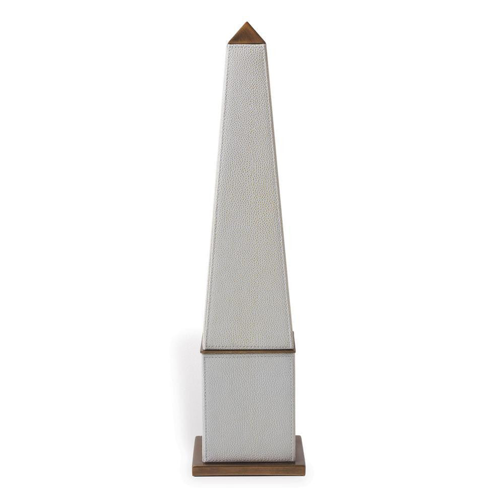 Port 68 Cairo Obelisk Sculpture Cream, Aged Brass