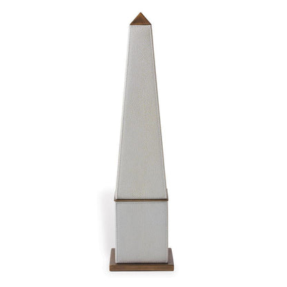 Port 68 Cairo Obelisk Sculpture Cream, Aged Brass