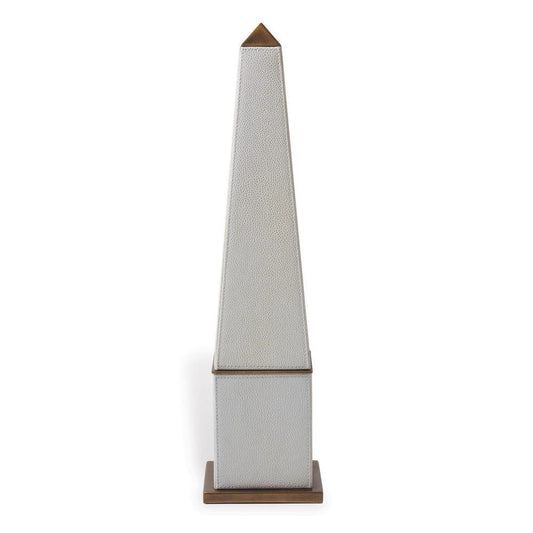 Port 68 Cairo Obelisk Sculpture Cream, Aged Brass