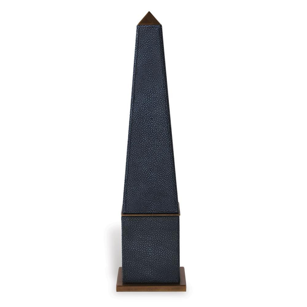 Port 68 Cairo Obelisk Sculpture Gray, Aged Brass