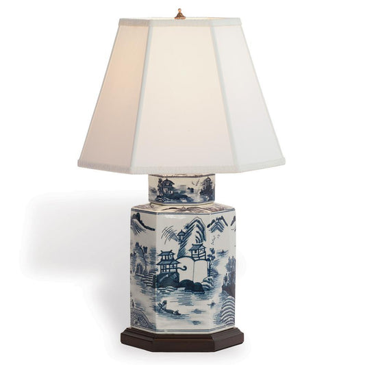 Port 68 Canton Table Lamp Blue, White