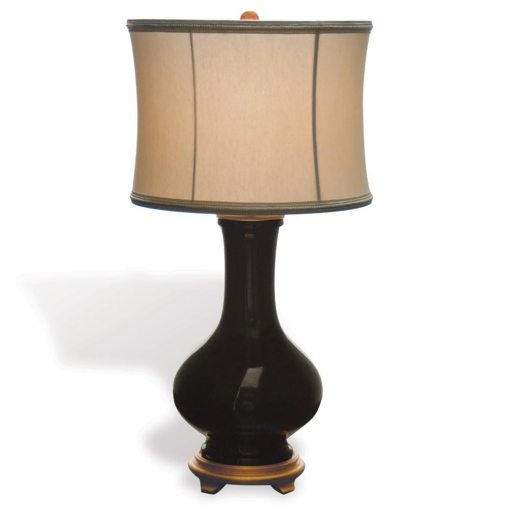 Port 68 Dorothy Table Lamp Gloss Black, Aged Brass