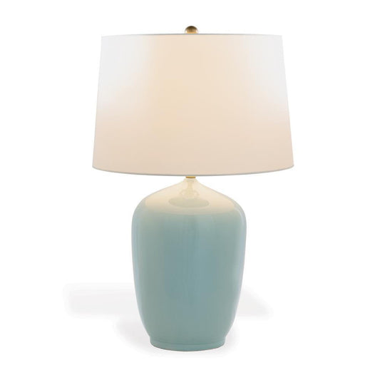 Port 68 Franklin Table Lamp Sky Blue, Aged Brass