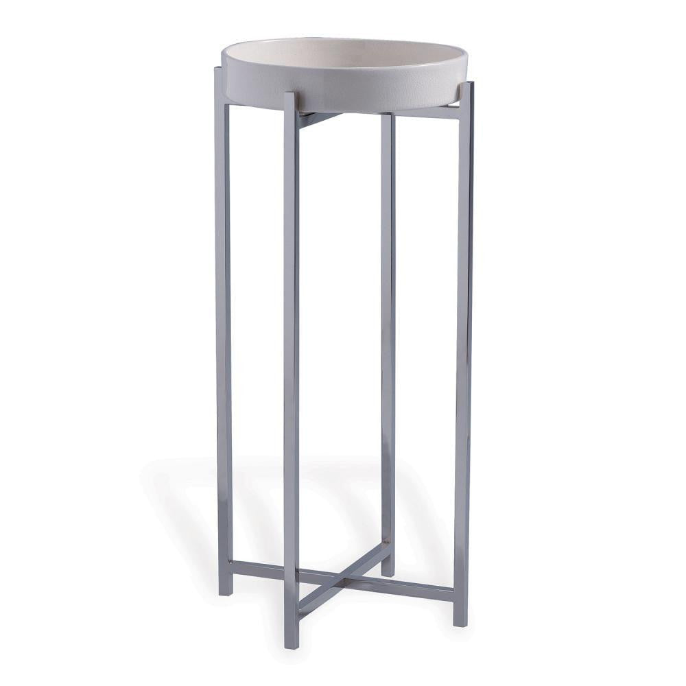 Port 68 Jody Accent Table Cream, Polished Nickel