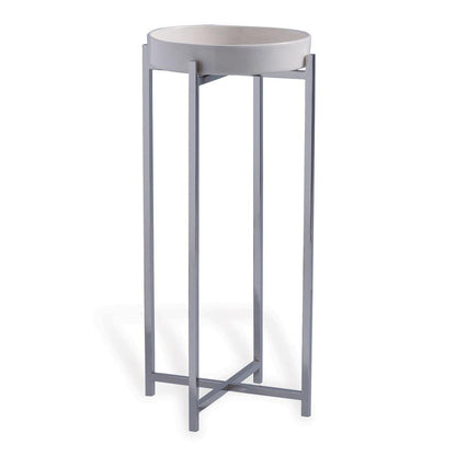 Port 68 Jody Accent Table Cream, Polished Nickel