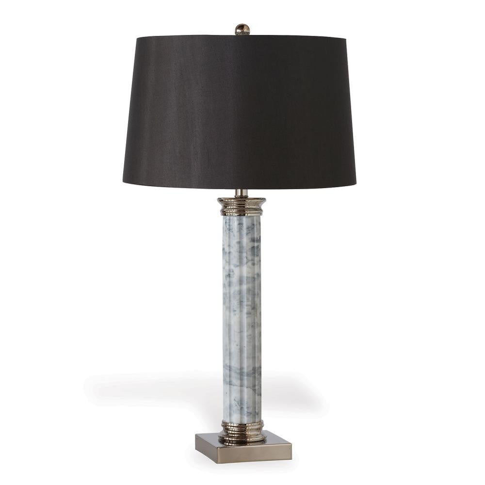 Port 68 Lincoln Park Table Lamp Gray, Polished Nickel