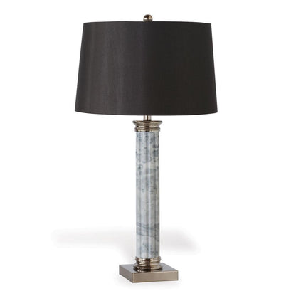 Port 68 Lincoln Park Table Lamp Gray, Polished Nickel