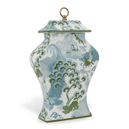 Port 68 Madcap Cottage Canton Jar Celadon, White