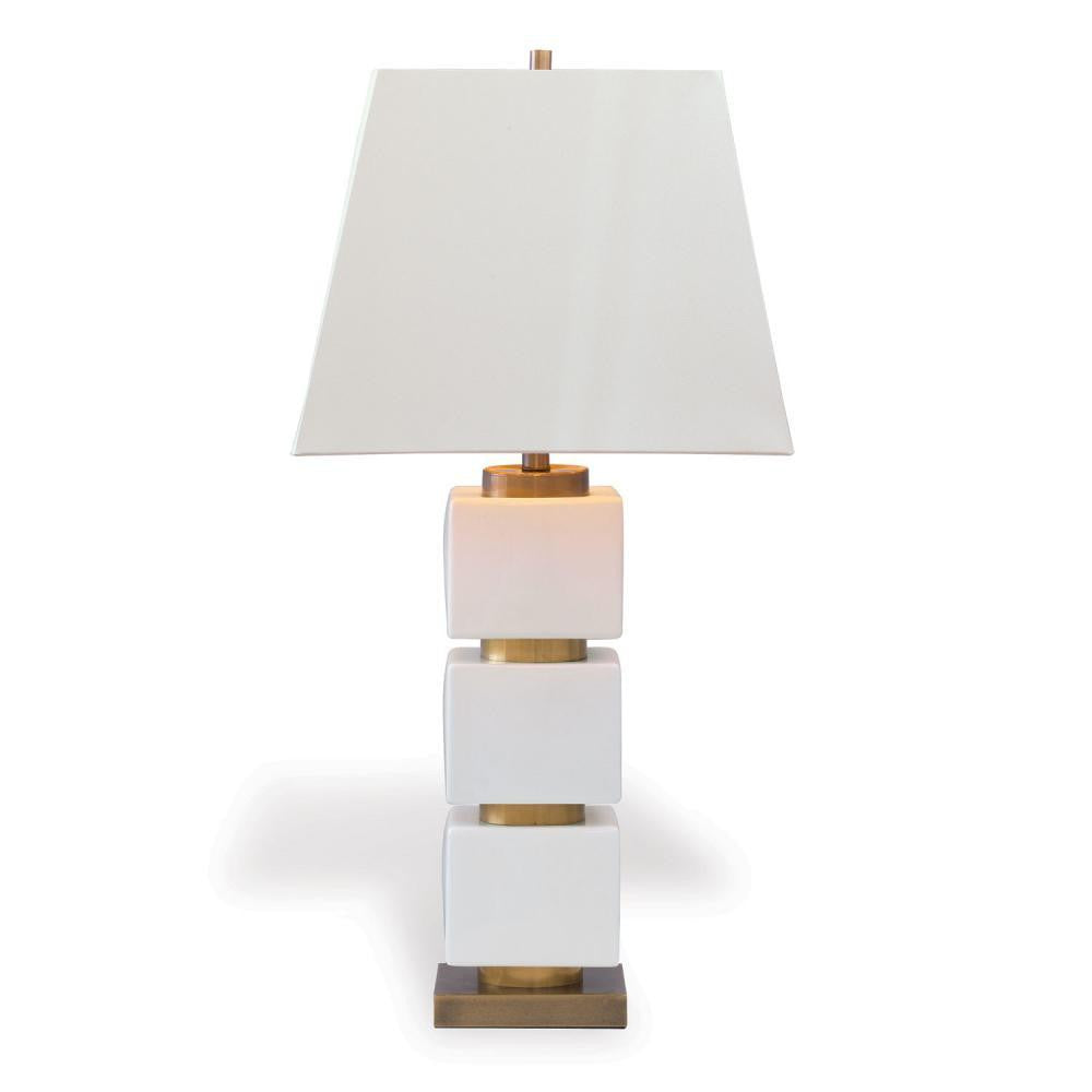 Port 68 Manhattan Table Lamp Cream, Brass
