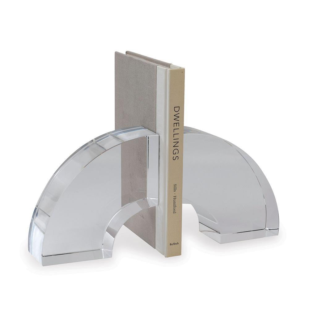Port 68 Nolan Set of 2 Bookends Clear