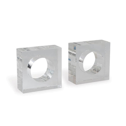 Port 68 Sandy Set of 2 Bookends Clear