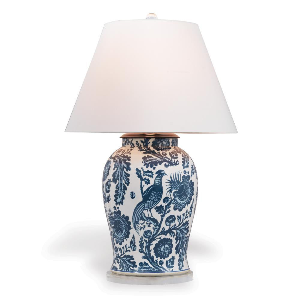 Port 68 Scalamandre Arcadia Table Lamp Blue, White