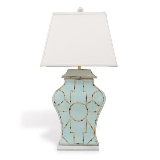 Port 68 Scalamandre Baldwin Table Lamp Blue, Brass