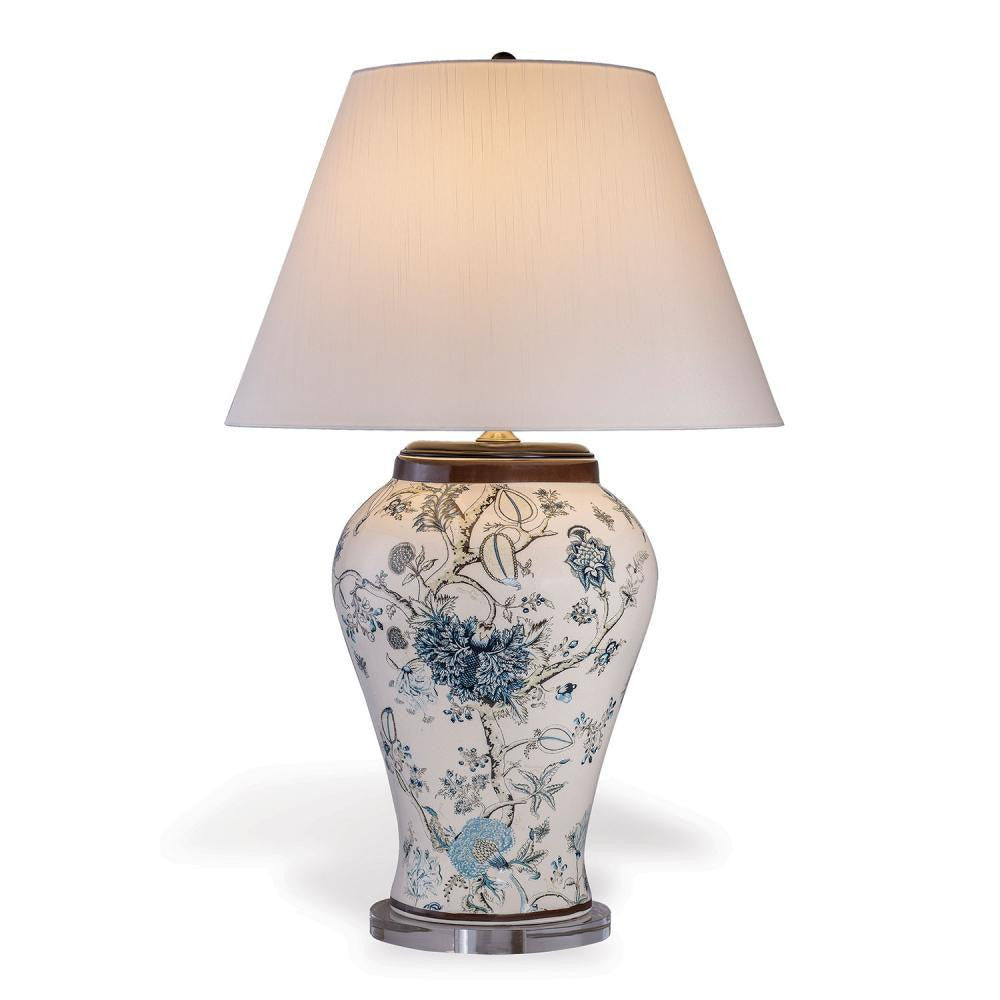 Port 68 Scalamandre Pondicherry Table Lamp Blue, White