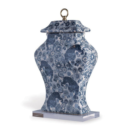 Port 68 Scalamandre Siberian Tiger Jar Blue, White