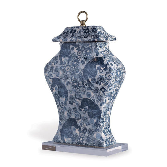 Port 68 Scalamandre Siberian Tiger Jar Blue, White