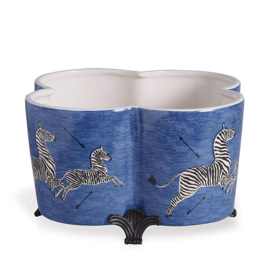 Port 68 Scalamandre Zebra Planter Denim