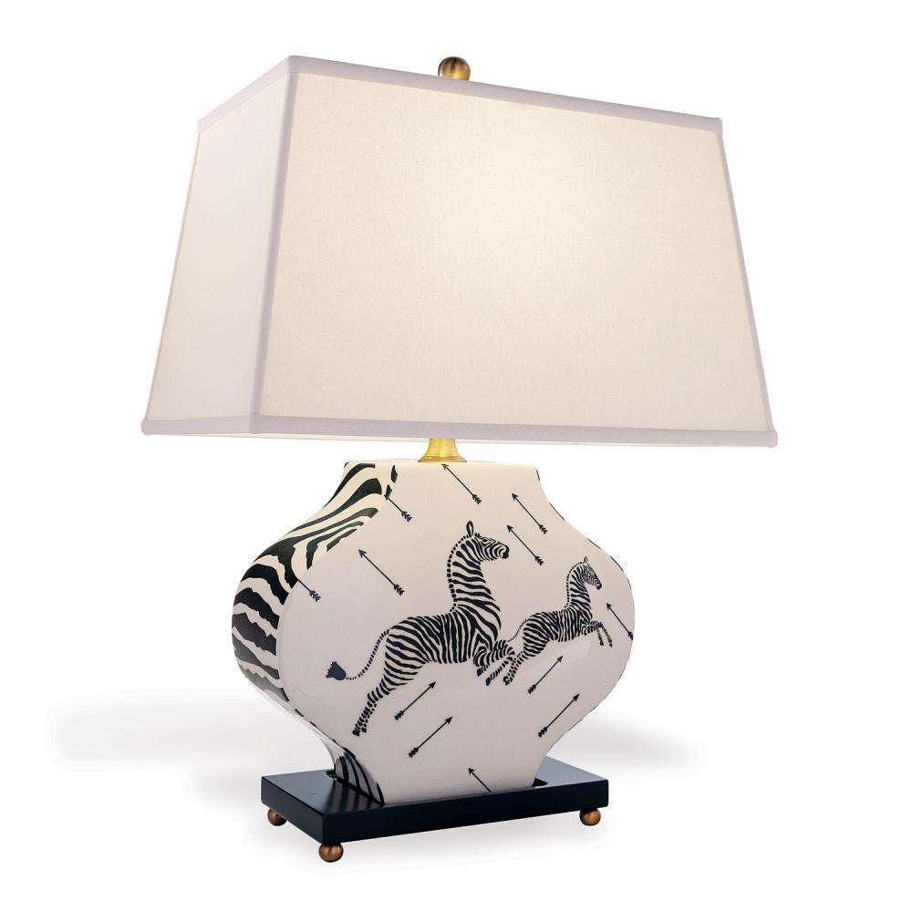 Port 68 Scalamandre Zebra Table Lamp White