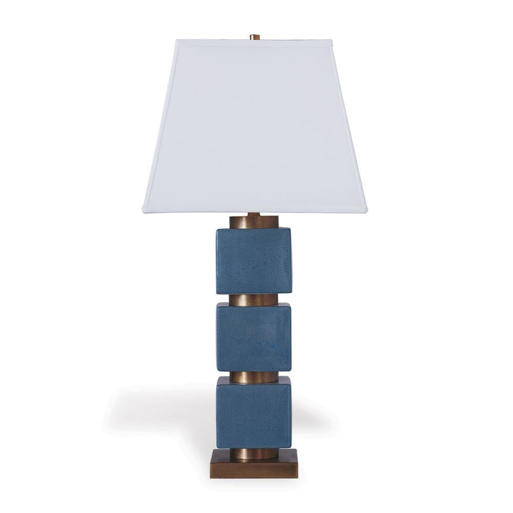 Port 68 Sydney Table Lamp Blue, Antique Brass