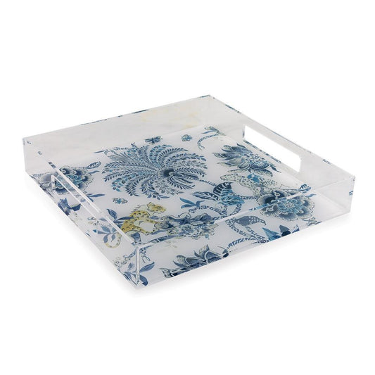 Port 68 Williamsburg Braganza Tray Blue, Clear