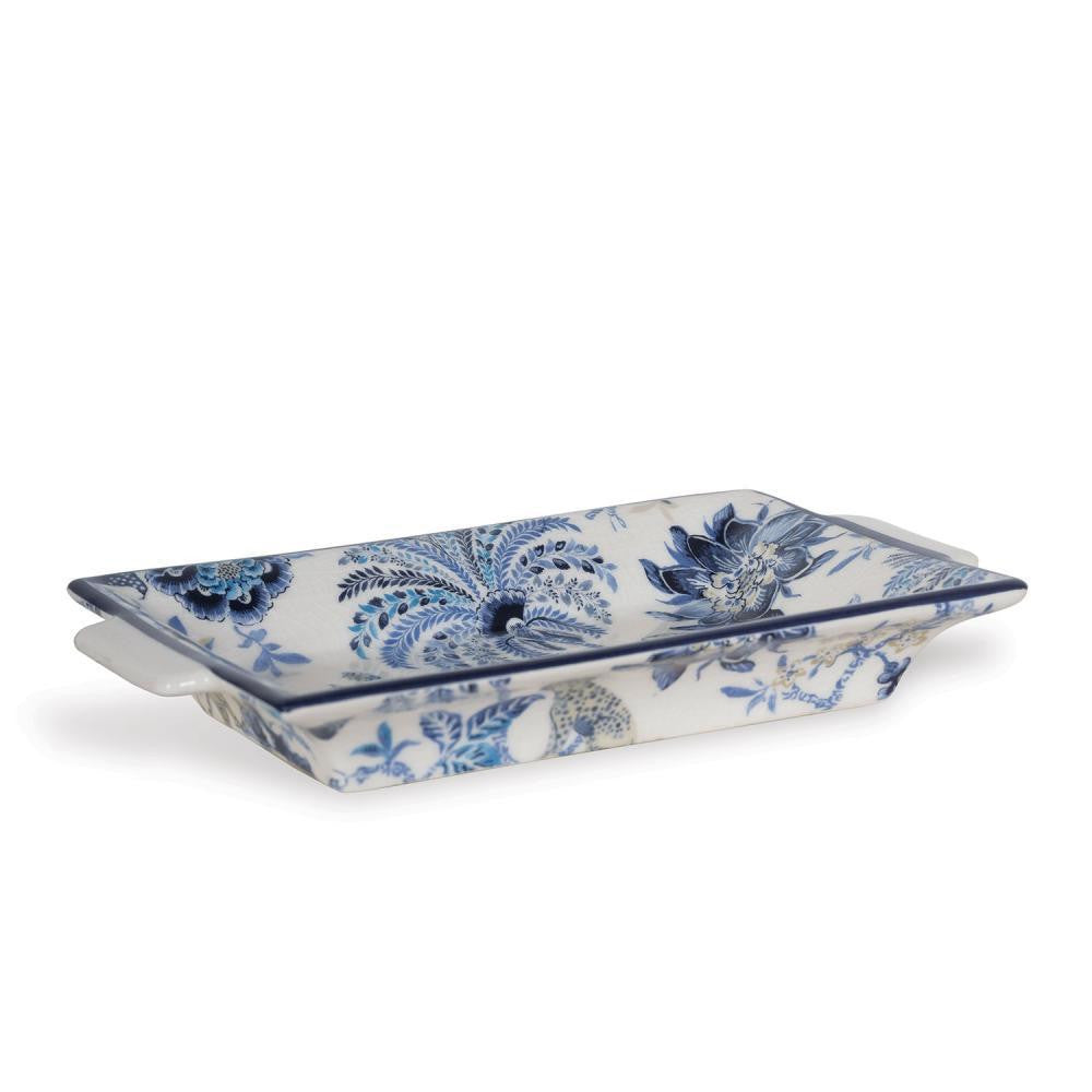 Port 68 Williamsburg Braganza Tray Blue, White