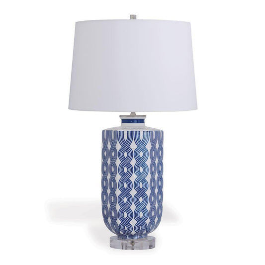 Port 68 Williamsburg Evelyn Table Lamp Blue, White