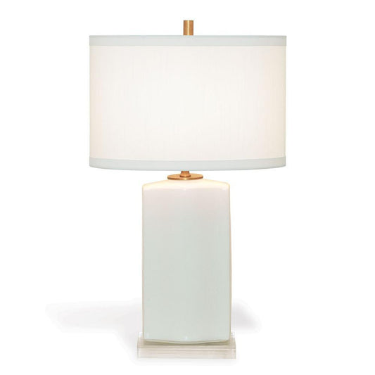 Port 68 Williamsburg Palace Fret Table Lamp Ivory, Aged Brass