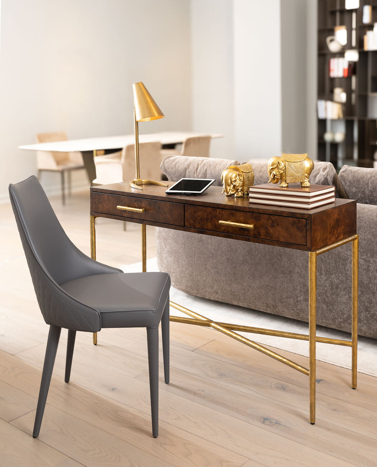 Port 68 Oslo Modern Task Lamp Aged Brass view 7