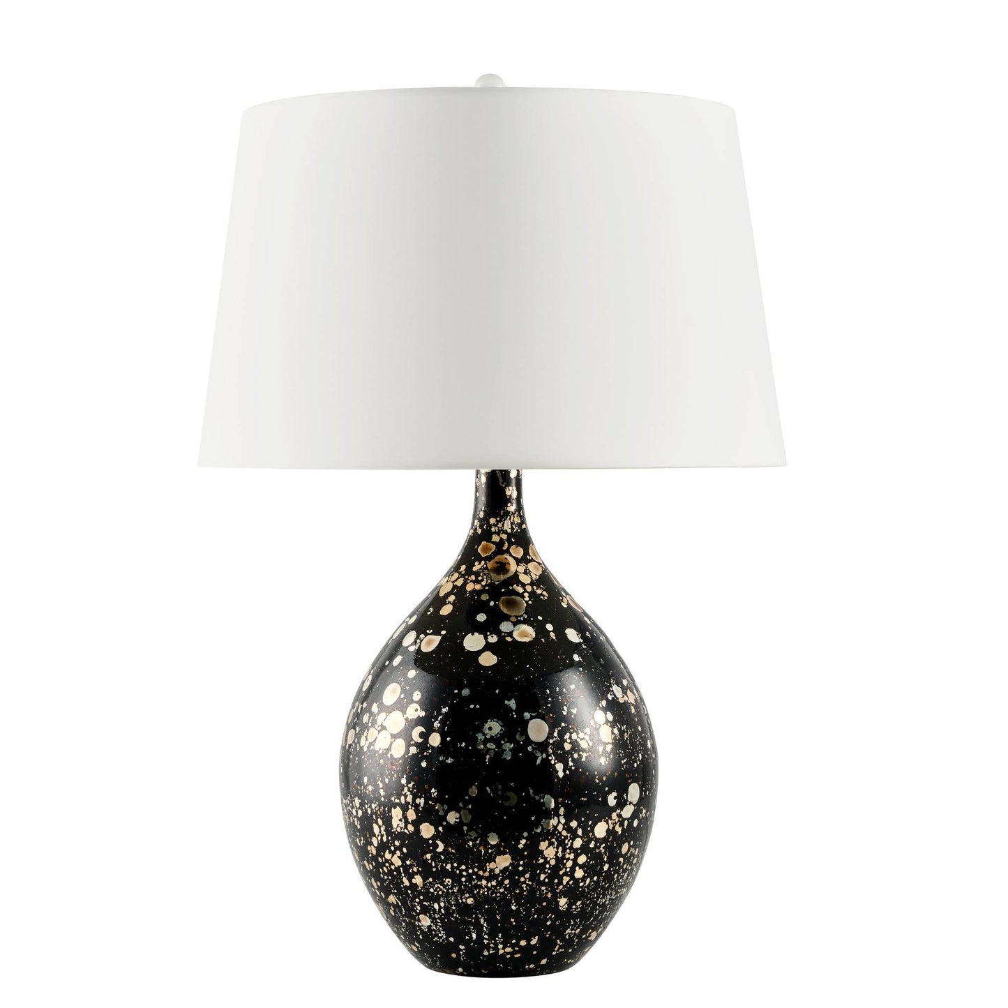 Arteriors Home Flynn Table Lamp Black/Silver Marbled Reactive