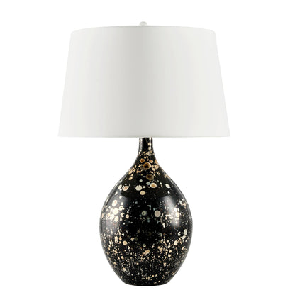 Arteriors Home Flynn Table Lamp Black/Silver Marbled Reactive