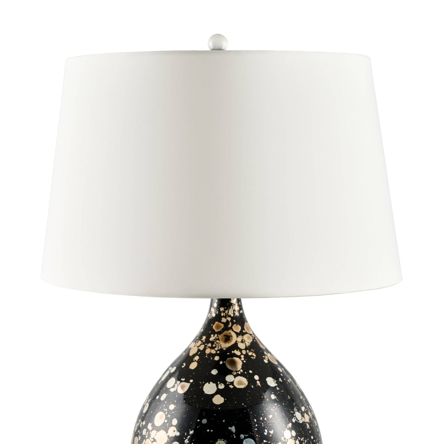 Arteriors Home Flynn Table Lamp Black/Silver Marbled Reactive