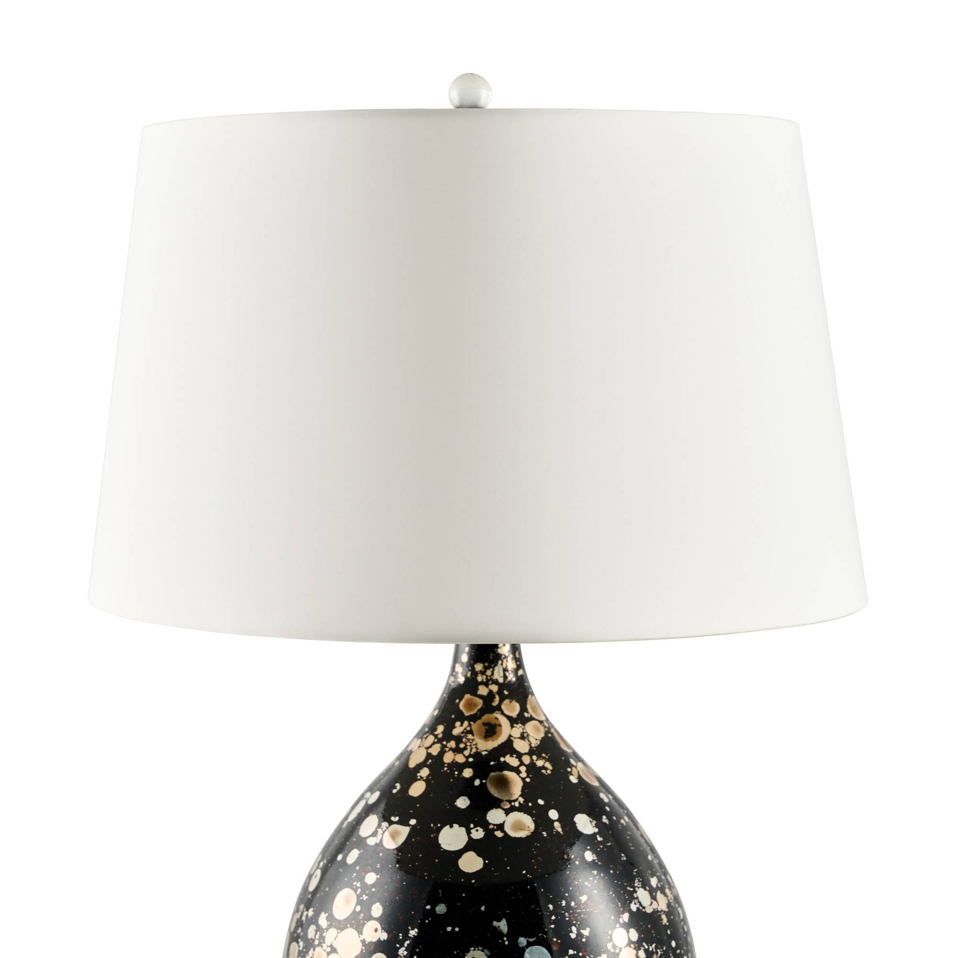 Arteriors Home Flynn Table Lamp Black/Silver Marbled Reactive