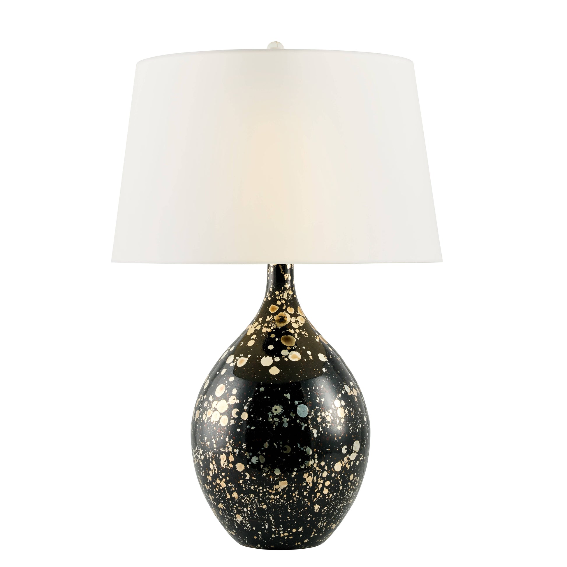Arteriors Home Flynn Table Lamp Black/Silver Marbled Reactive