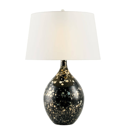 Arteriors Home Flynn Table Lamp Black/Silver Marbled Reactive