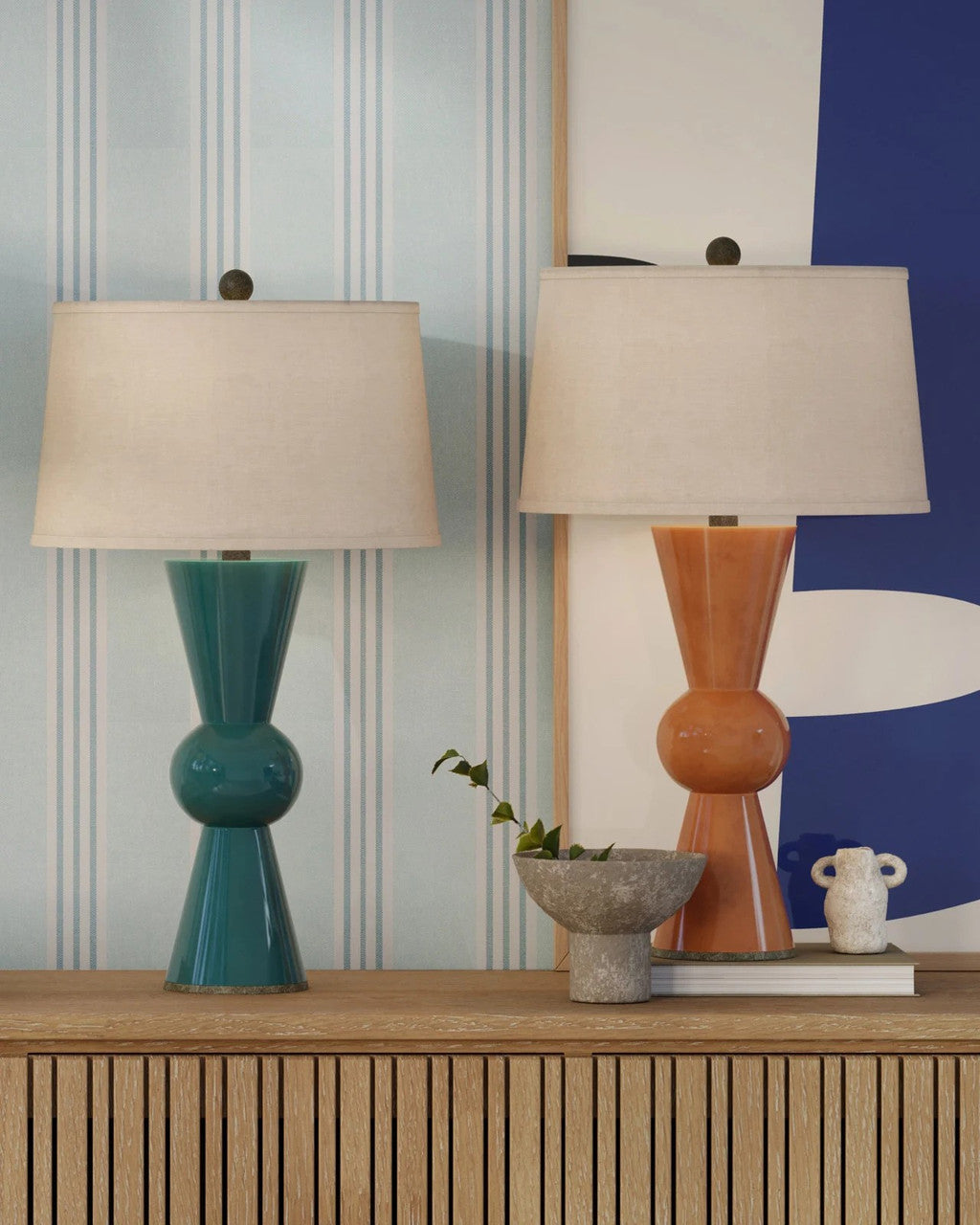 Upbeat Teal Table Lamp, Currey and Company (6896 DEHW)