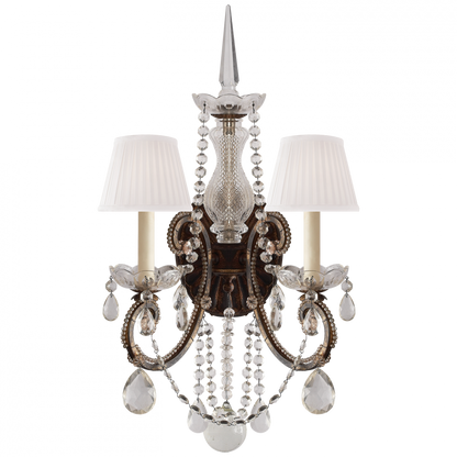 Ralph Lauren Adrianna Antiqued Gild Double Sconce