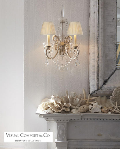 Ralph Lauren Adrianna Double Sconce Antiqued Gild