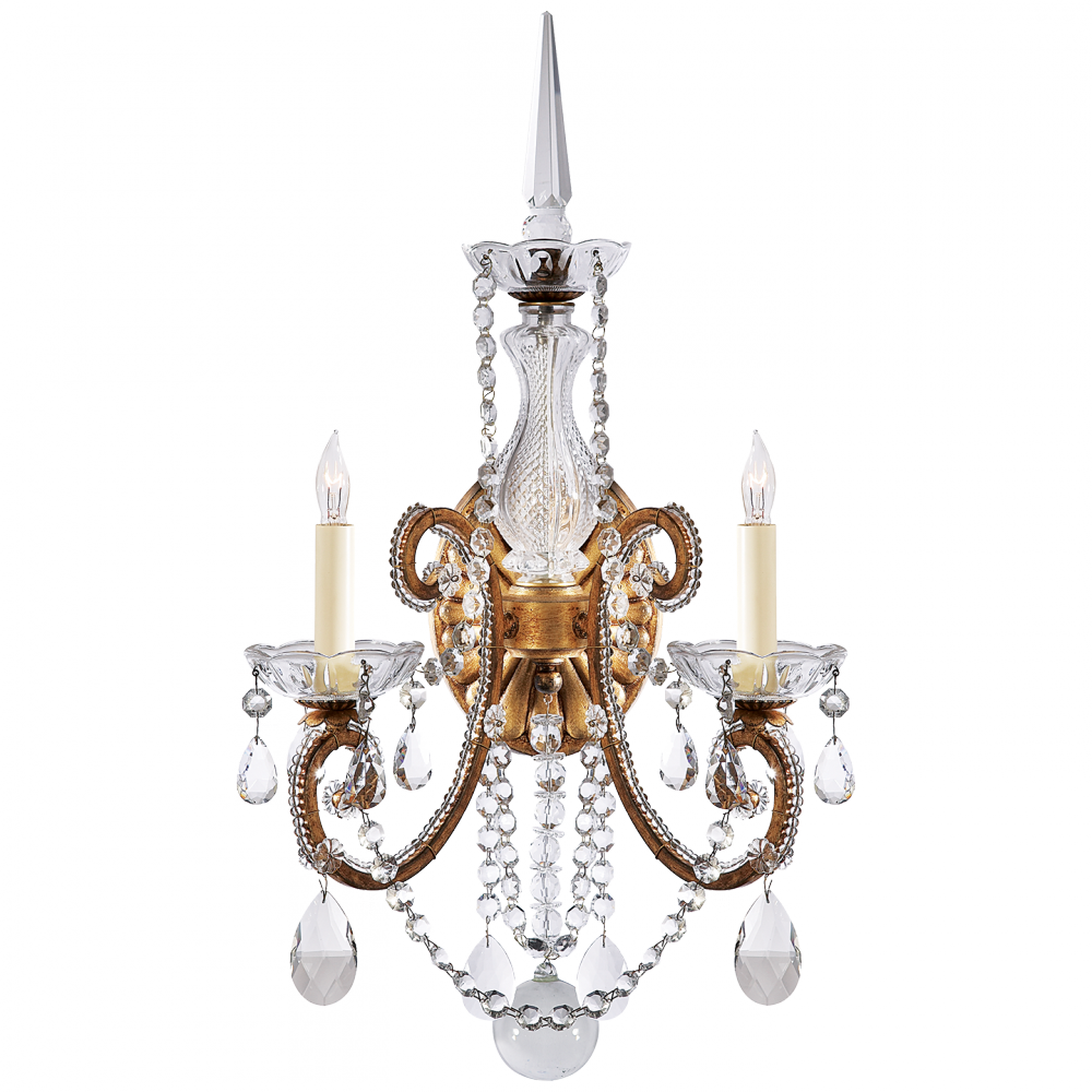 Ralph Lauren Adrianna Double Sconce Gilded Iron