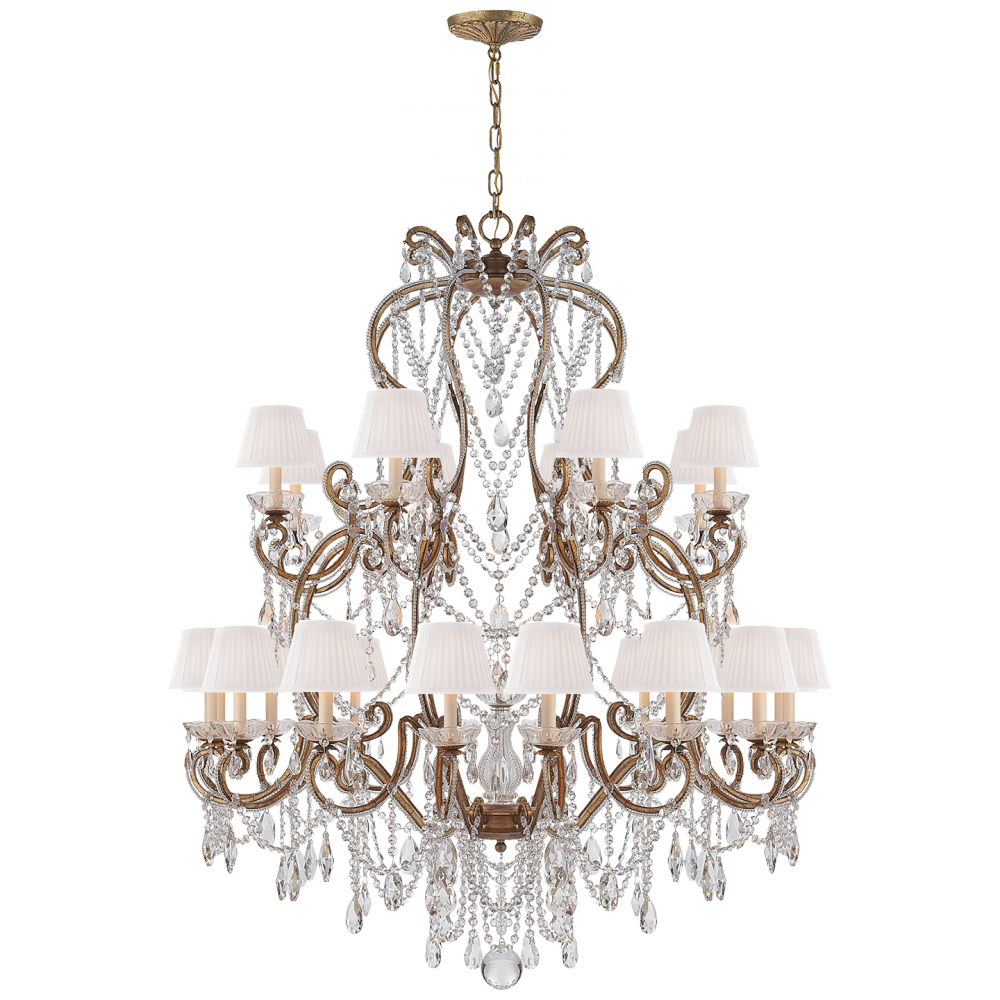 Ralph Lauren Adrianna Large Chandelier Gilded Iron