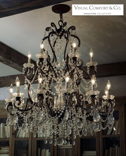 Ralph Lauren Adrianna Large Chandelier - Antiqued Gild
