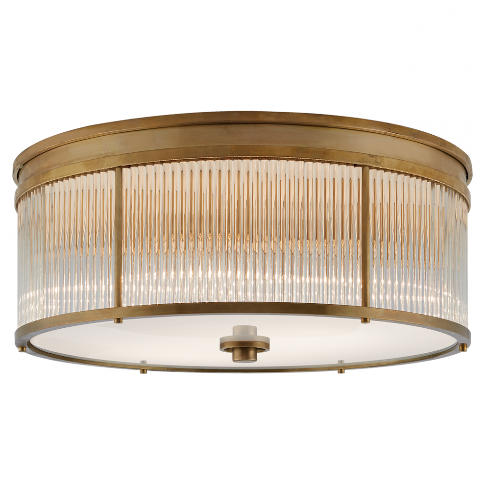 Allen Large Round Flush Mount - Natural Brass | Lighting Reimagined