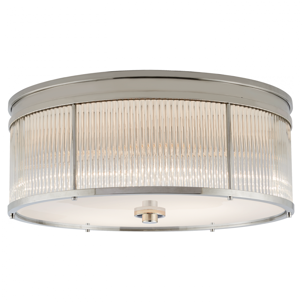 Allen Large Polished Nickel Flush Mount Ceiling Light | Lighting Reimagined