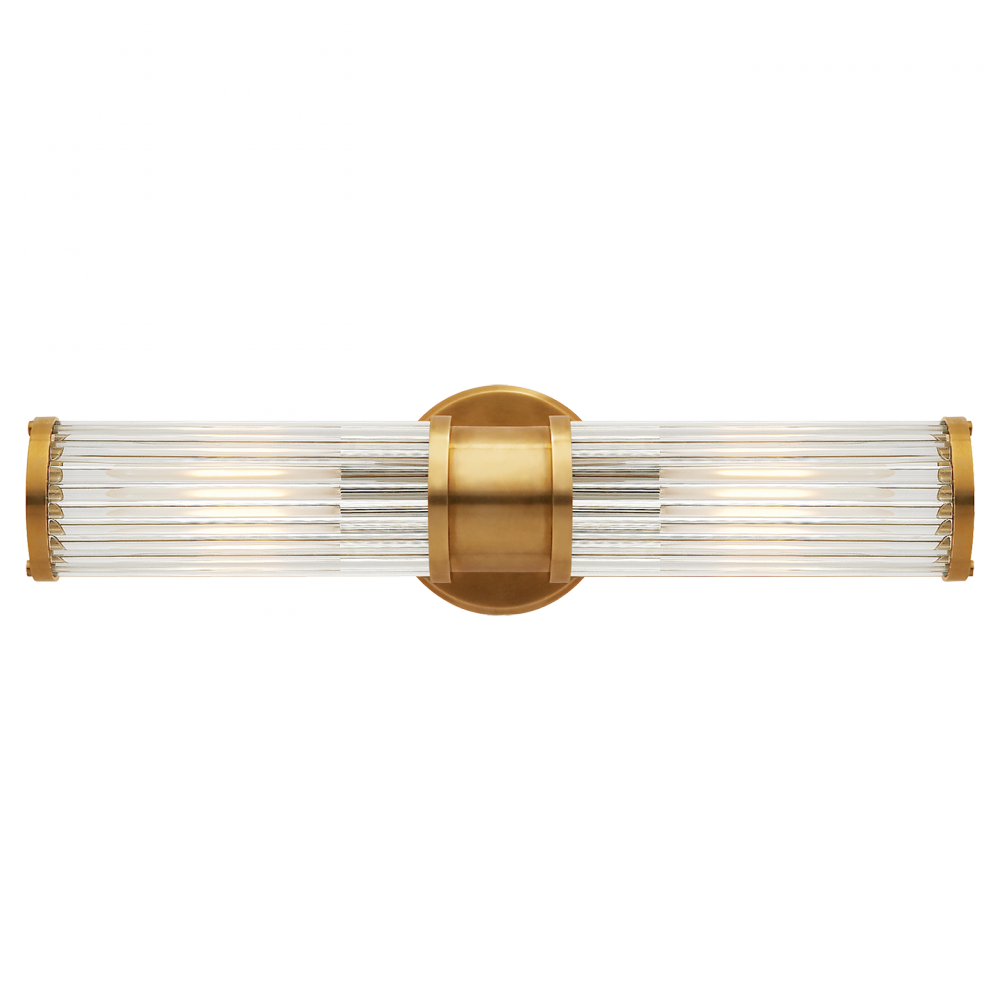 Ralph Lauren Allen Double Light Sconce Natural Brass