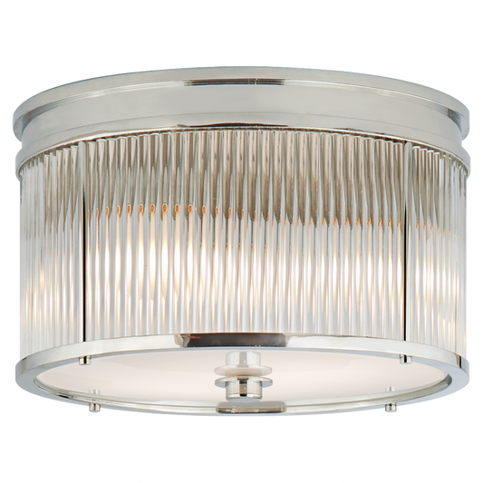 Ralph Lauren Allen Polished Nickel Medium Round Flush Mount