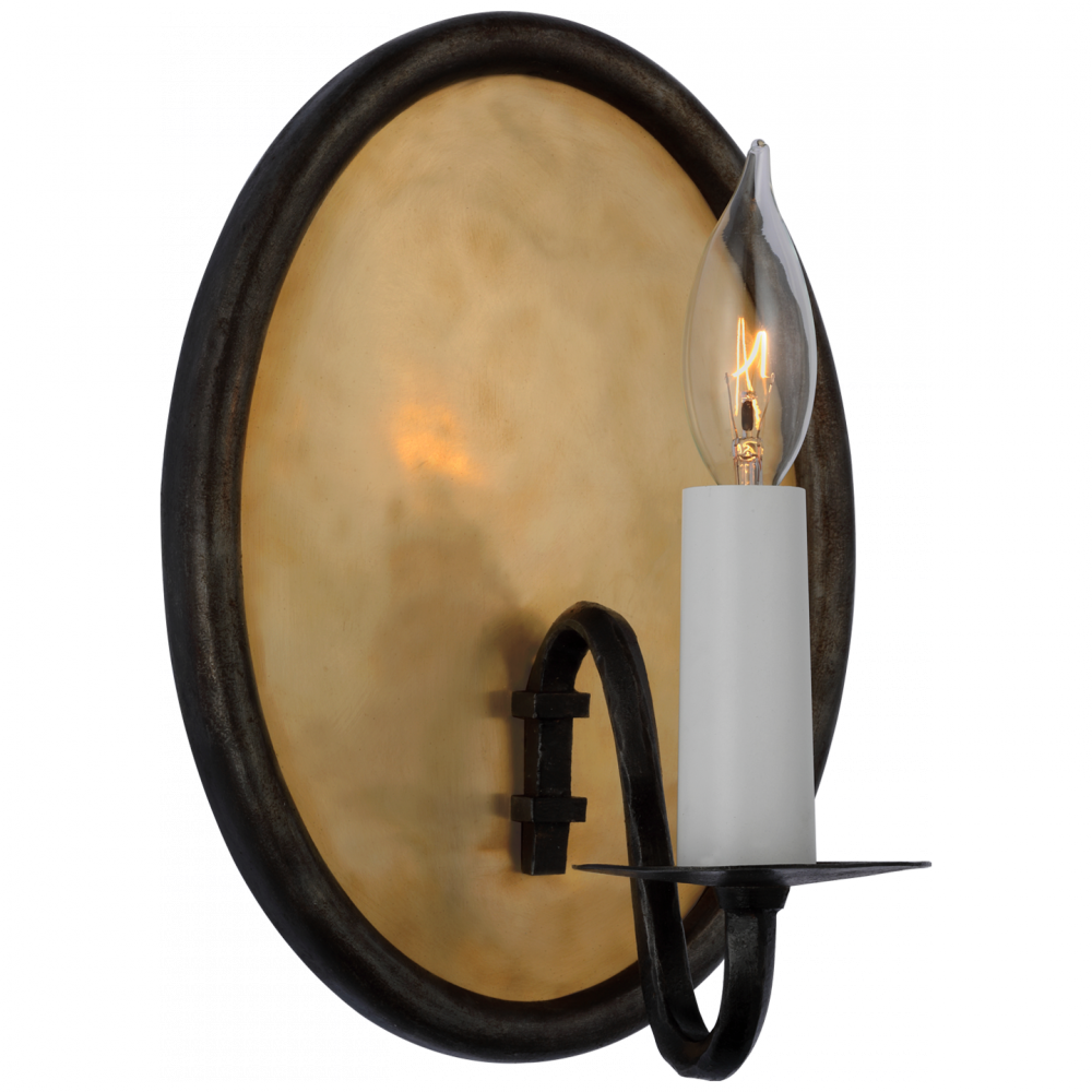 Ralph Lauren Ancram Small Single Sconce Natural Brass and Aged Iron