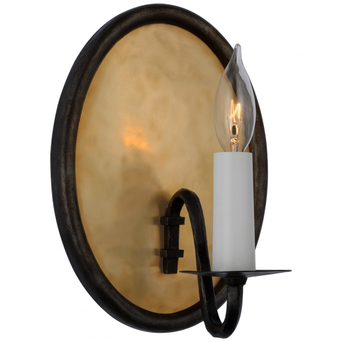 Ralph Lauren Ancram Small Single Sconce Natural Brass and Aged Iron